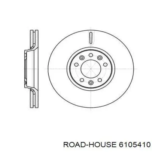 6105410 Road House диск гальмівний передній