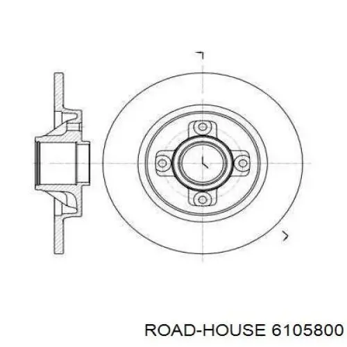 6105800 Road House диск гальмівний задній