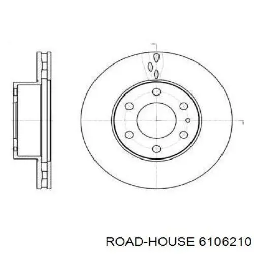 6106210 Road House диск гальмівний передній