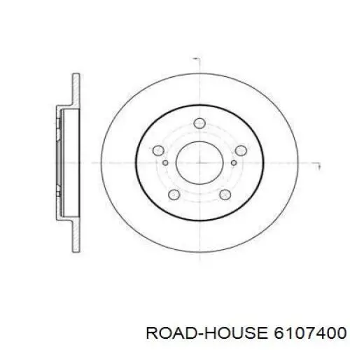 Диск гальмівний задній 6107400 Road House