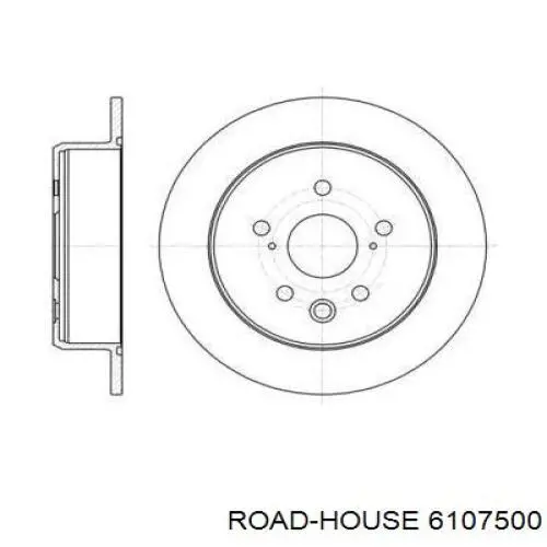 6107500 Road House диск гальмівний задній