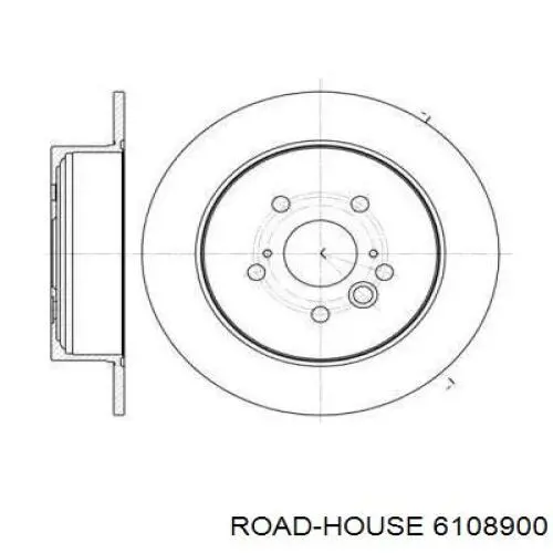 6108900 Road House диск гальмівний задній