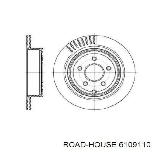 Диск гальмівний задній 6109110 Road House