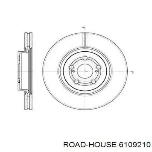6109210 Road House диск гальмівний передній