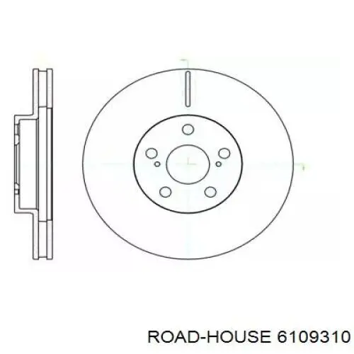 6109310 Road House диск гальмівний передній