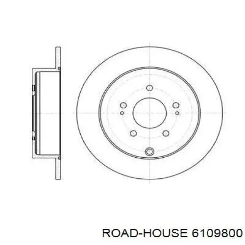 6109800 Road House диск гальмівний задній
