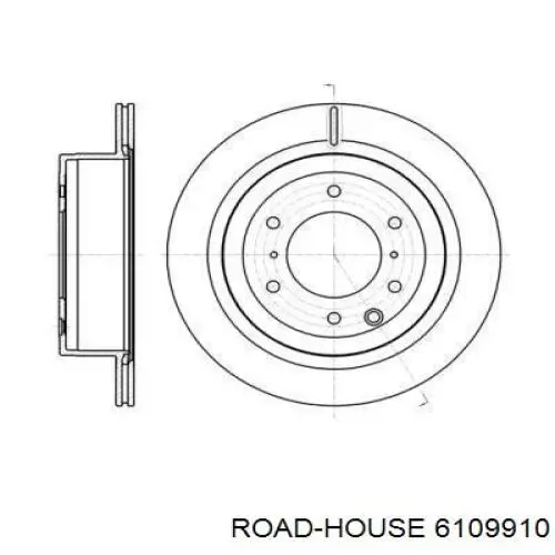 6109910 Road House диск гальмівний задній