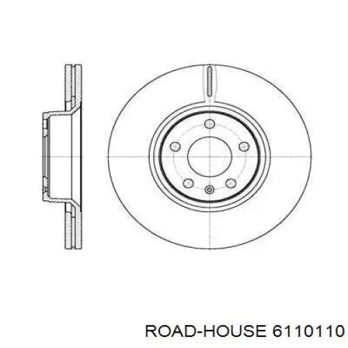 Диск гальмівний передній 6110110 Road House