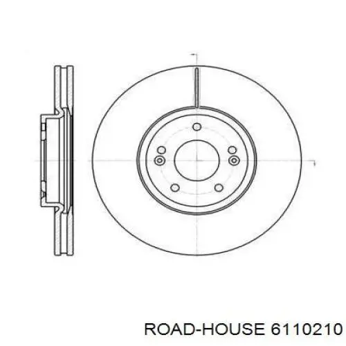 6110210 Road House диск гальмівний передній