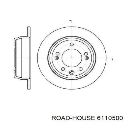 6110500 Road House диск гальмівний задній