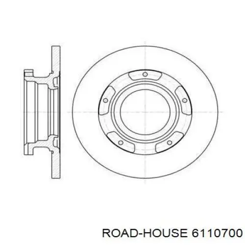 6110700 Road House диск гальмівний задній