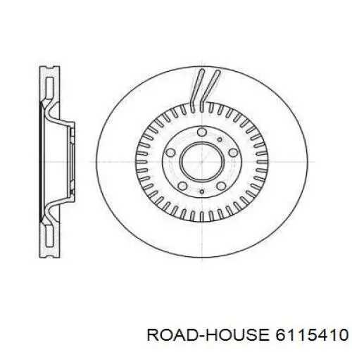 Диск гальмівний передній 6115410 Road House