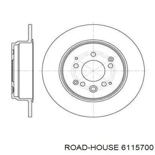 6115700 Road House диск гальмівний задній