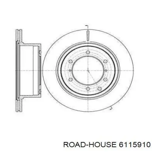6115910 Road House диск гальмівний задній