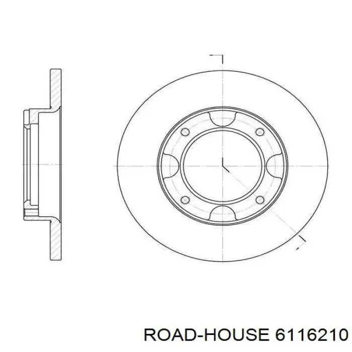 6116210 Road House диск гальмівний передній