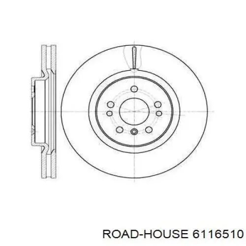 Диск гальмівний передній 6116510 Road House