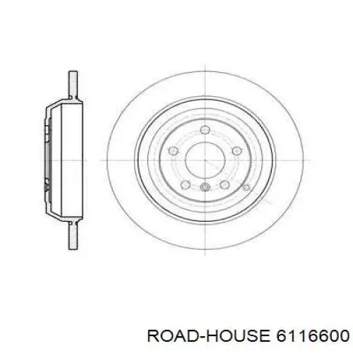 Диск гальмівний задній 6116600 Road House