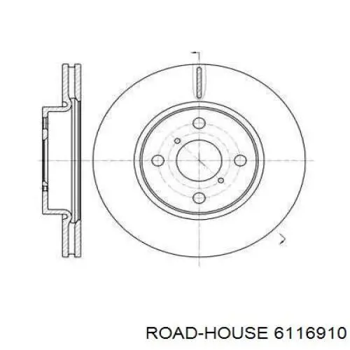 Диск гальмівний передній 6116910 Road House