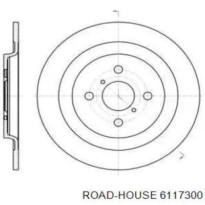 6117300 Road House диск гальмівний задній