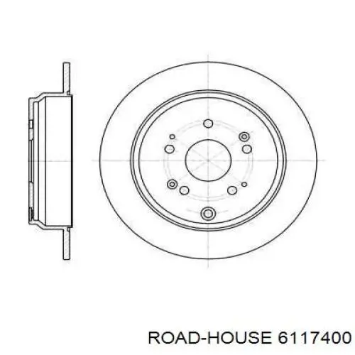 6117400 Road House диск гальмівний задній