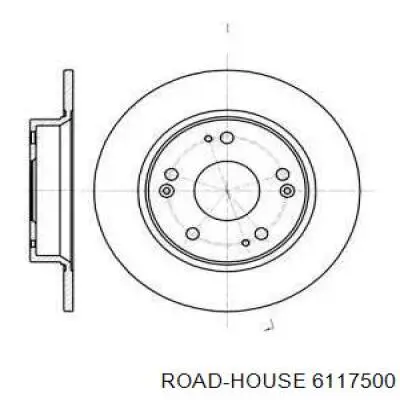 6117500 Road House диск гальмівний задній