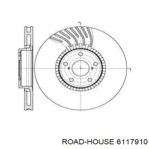 Диск гальмівний передній 6117910 Road House