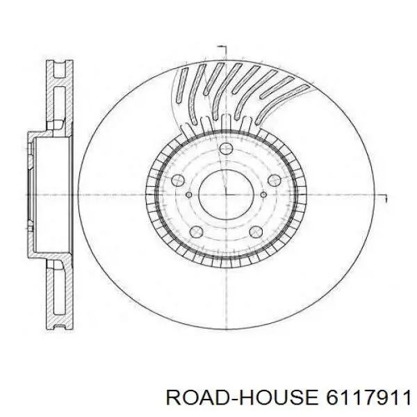 6117911 Road House диск гальмівний передній