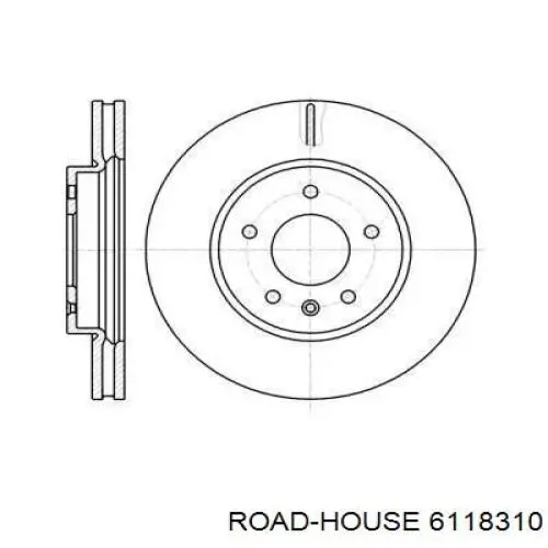 6118310 Road House диск гальмівний передній