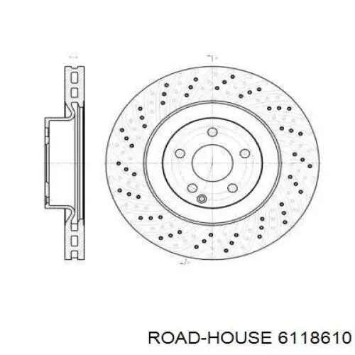 Диск гальмівний передній 6118610 Road House