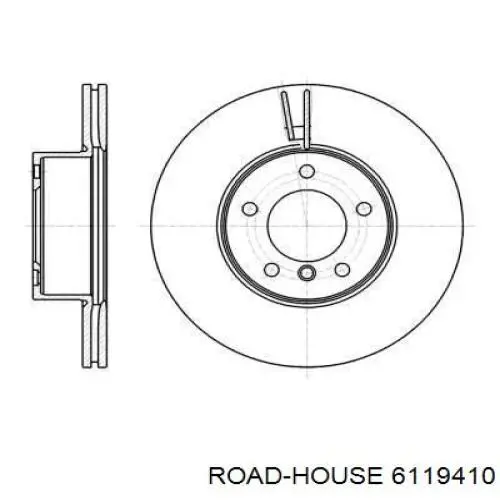 Диск гальмівний передній 6119410 Road House