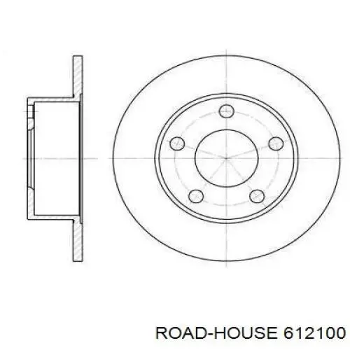 Диск гальмівний задній 612100 Road House