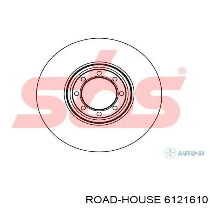 6121610 Road House диск гальмівний задній