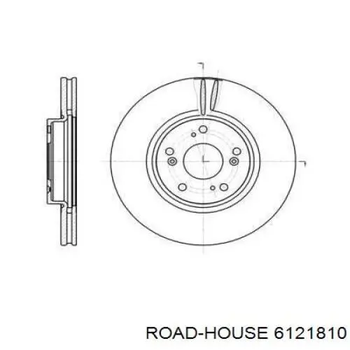 Диск гальмівний передній 6121810 Road House