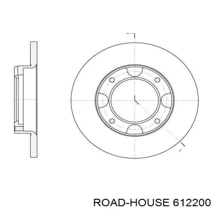 612200 Road House диск гальмівний задній