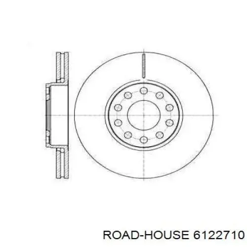 Диск гальмівний передній 6122710 Road House