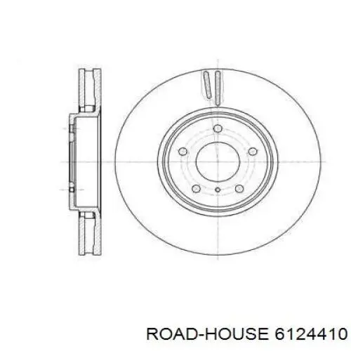 6124410 Road House диск гальмівний передній