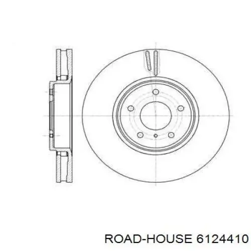 Диск гальмівний передній 6124410 Road House