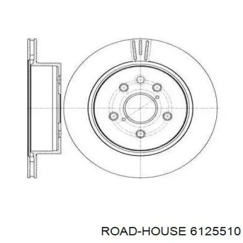 6125510 Road House диск гальмівний задній