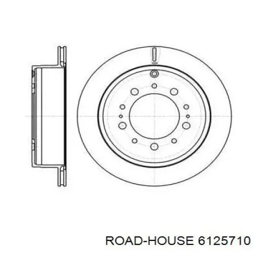 Диск гальмівний задній 6125710 Road House