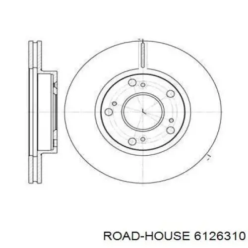 Диск гальмівний передній 6126310 Road House