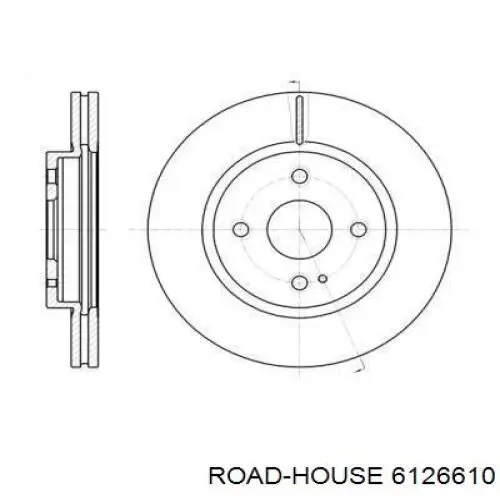 6126610 Road House диск гальмівний передній