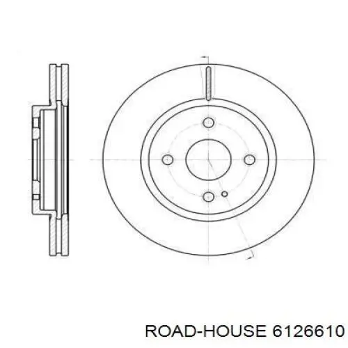 Диск гальмівний передній 6126610 Road House