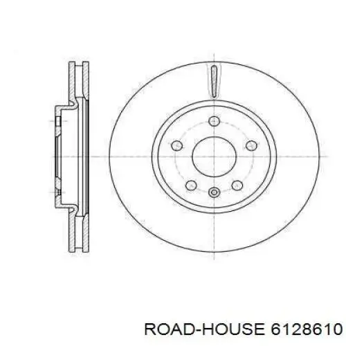 Диск гальмівний передній 6128610 Road House