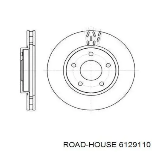 Диск гальмівний передній 6129110 Road House