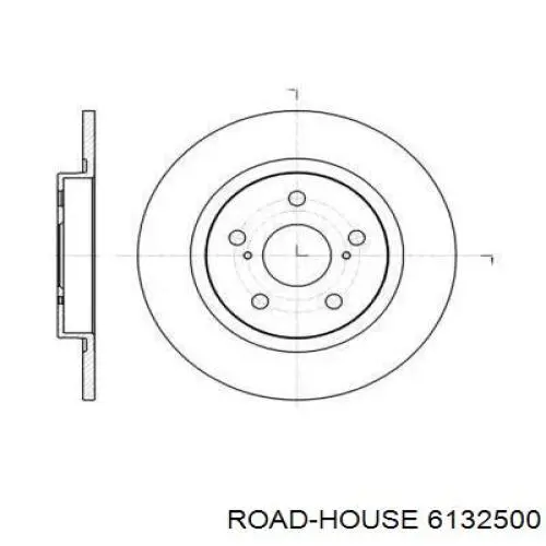 6132500 Road House диск гальмівний задній