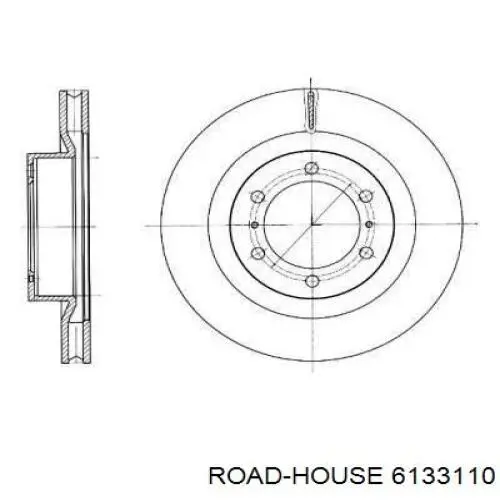 Диск гальмівний передній 6133110 Road House