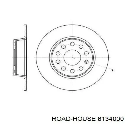 6134000 Road House диск гальмівний задній