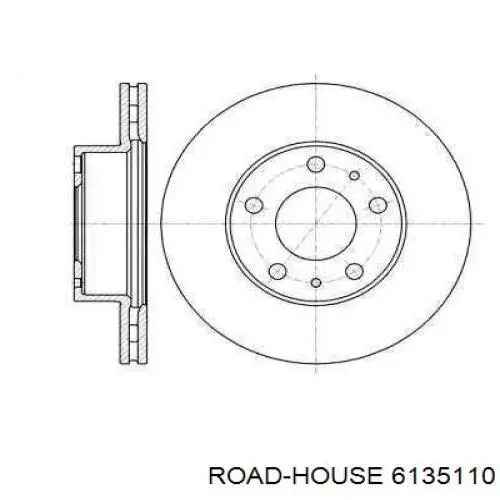 6135110 Road House диск гальмівний передній