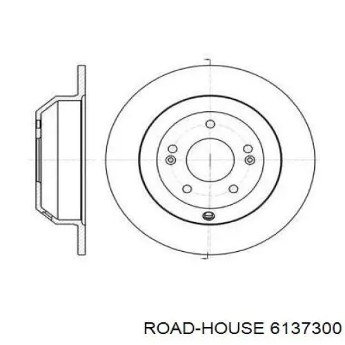 6137300 Road House диск гальмівний задній