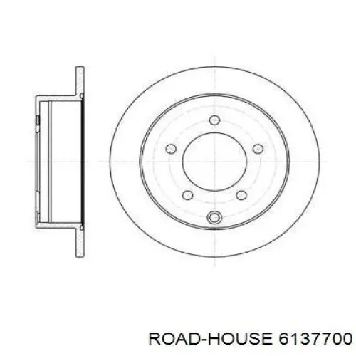 6137700 Road House диск гальмівний задній